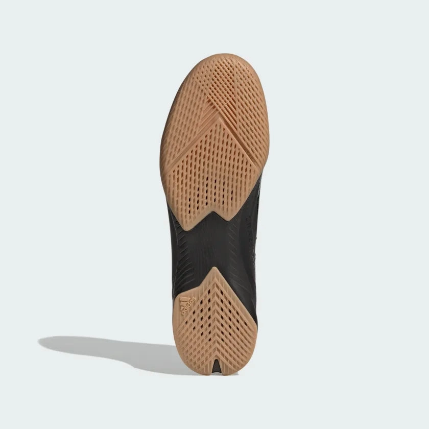 adidas X Crazyfast.3 IN Indoor Soccer Shoes - CBlack/ CBlack/ CBlack running in rainy weather