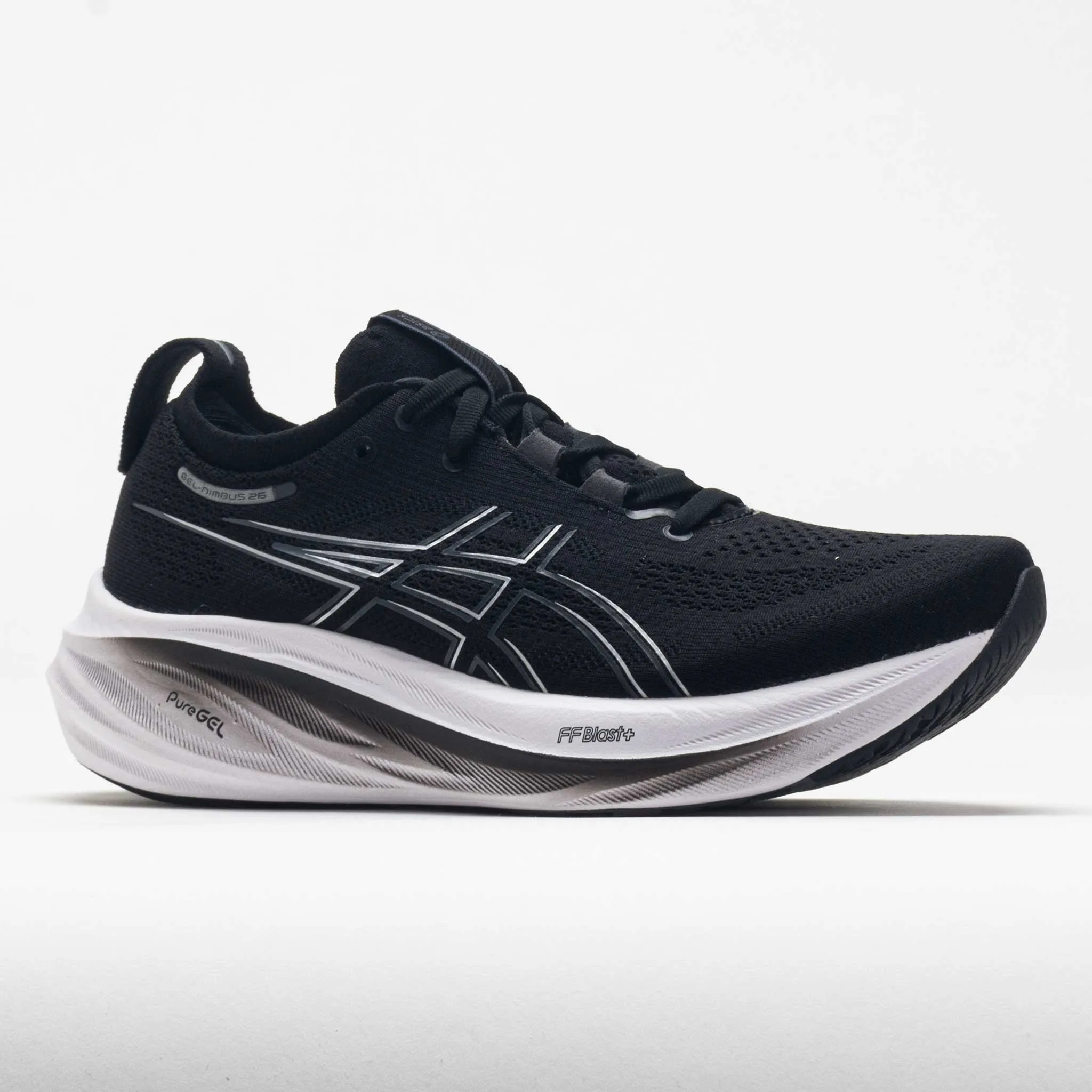 rubber - track running shoes slip-resistant ASICS GEL-Nimbus 26 Women's  Black/Graphite Grey