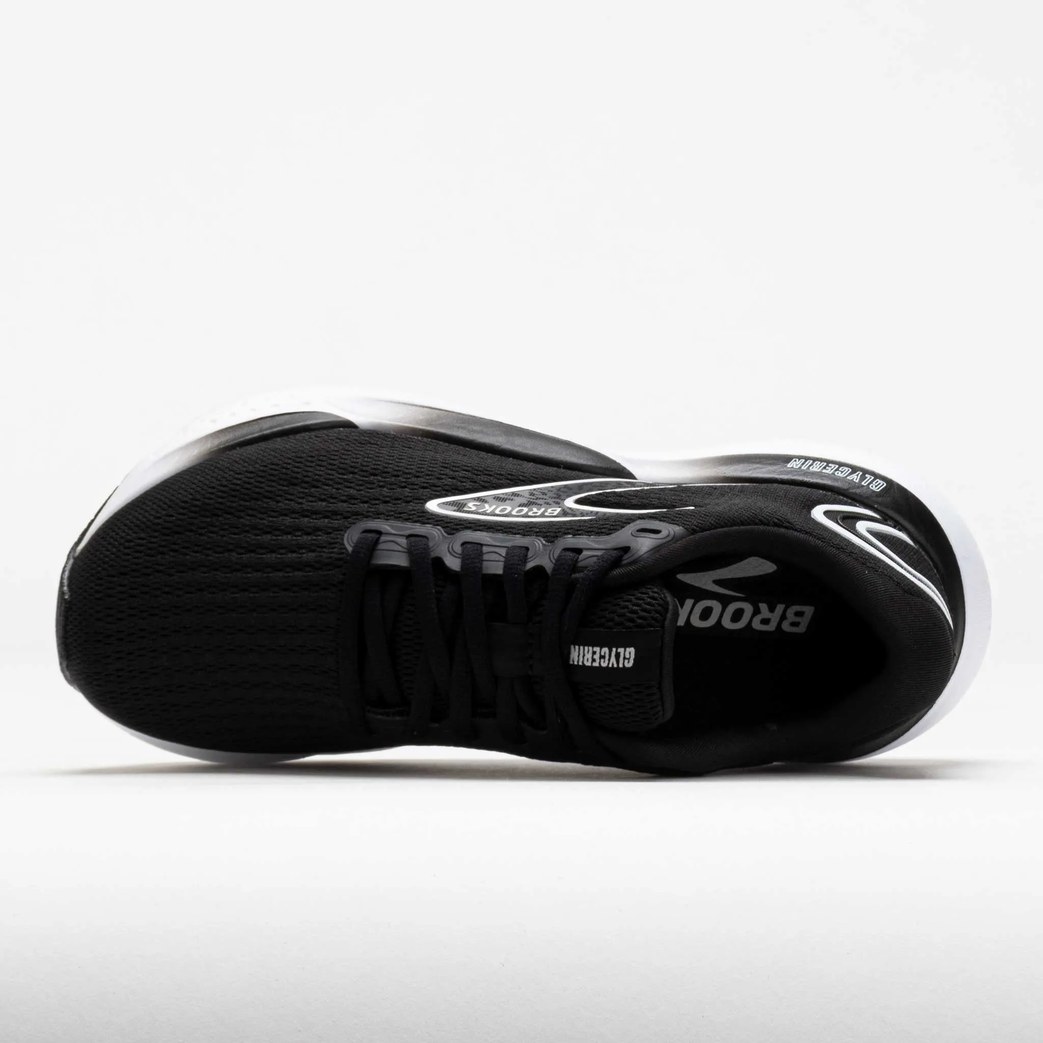 Brooks Glycerin 21 Women's  Black/Grey/White Ankle Lock running in a mangrove area shoes