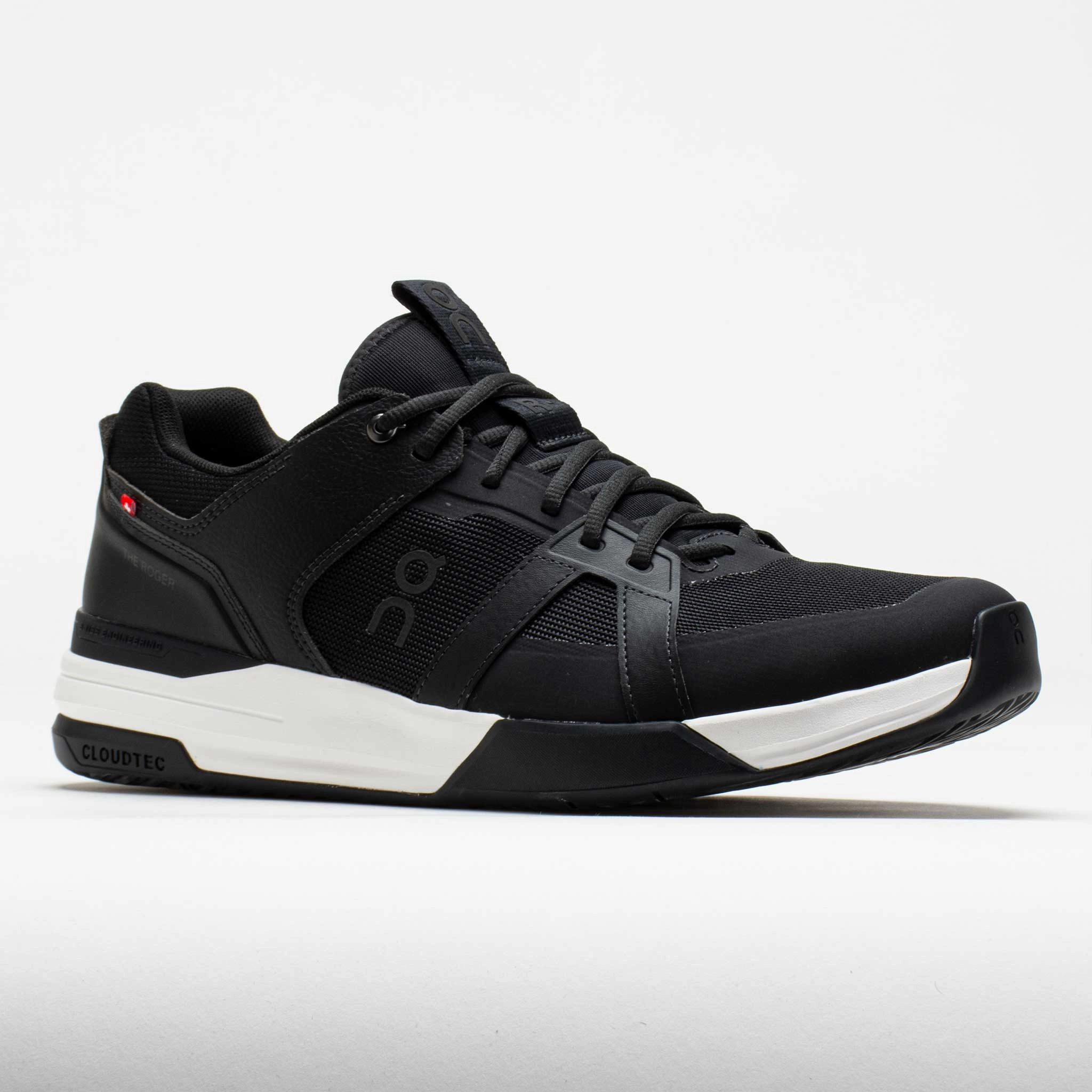 On The Roger Clubhouse Pro Men's  Black/White breathable - lining - material shoes Durable Fabric