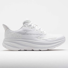 HOKA Clifton 9 Men's  White/White running in solid colors Team