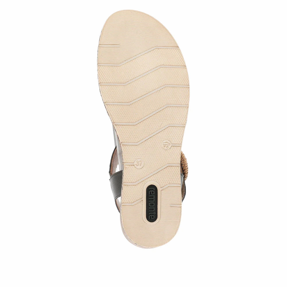 D3067-52 Olive Two Strap Wedge UV Protection wedge