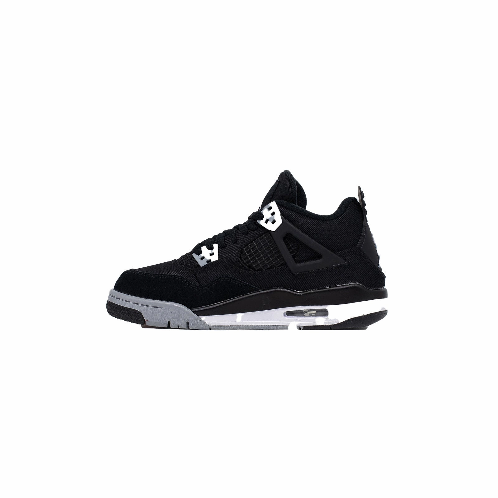 Air Jordan 4 (GS), Black Canvas ComfortCushion lace - up running option
