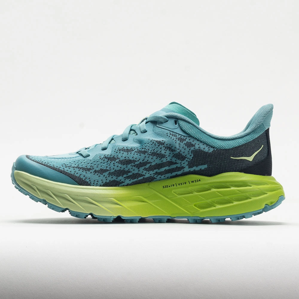 HOKA Speedgoat 5 Women's  Coastal Shade/Green Glow shock - absorbing rubber sole shoes