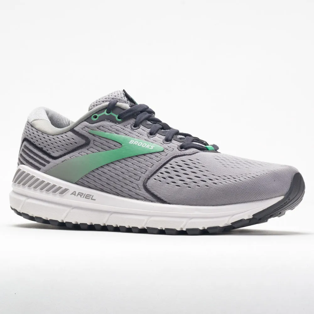 running in a travertine pool area shoes Brooks Ariel 2020 Women's  Alloy/Blackened Pearl/Green