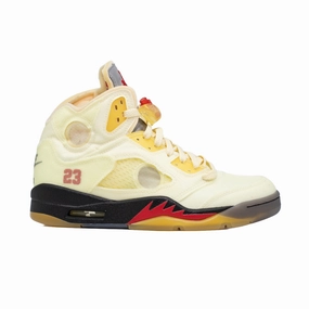 Anti   Slip Feature Daily Wear Air Jordan 5, Off-White Sail