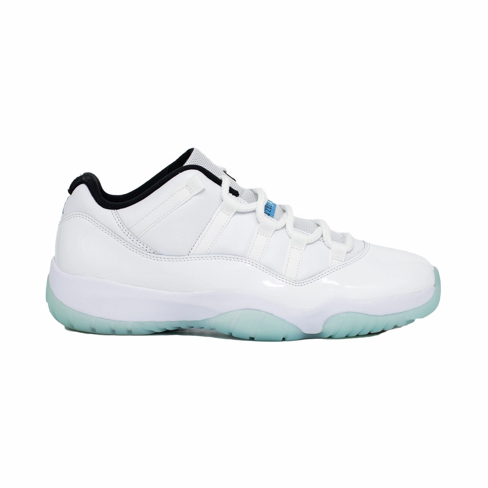 anti - blister buckle closure shoes Air Jordan 11 Low, Legend Blue