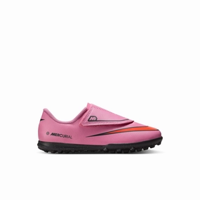 Nike Jr. Mercurial Vapor 16 TF Turf Soccer Shoes - Magic Flamingo/Black-Total Crimson Cut Inside