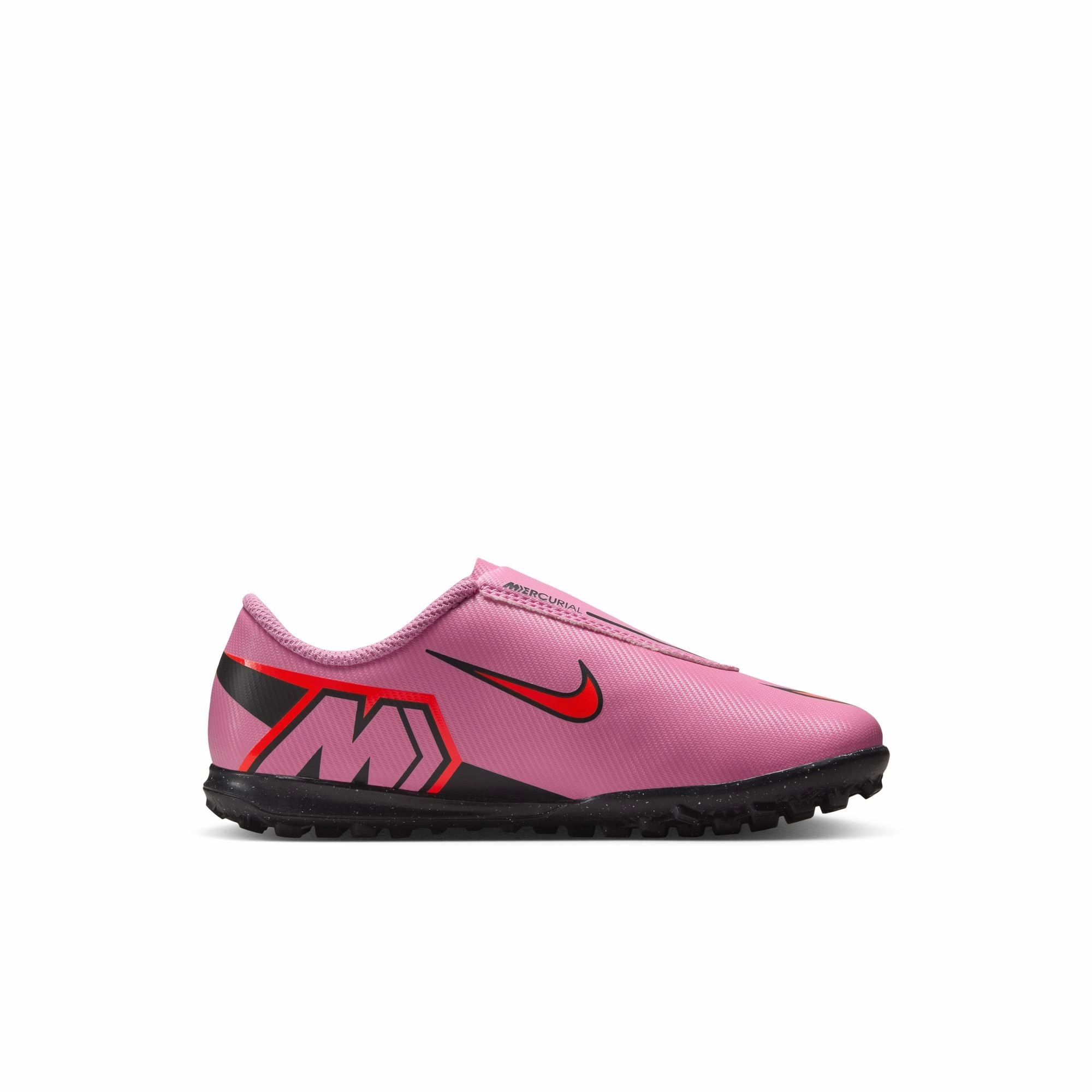 Nike Jr. Mercurial Vapor 16 TF Turf Soccer Shoes - Magic Flamingo/Black-Total Crimson tapered running shoes