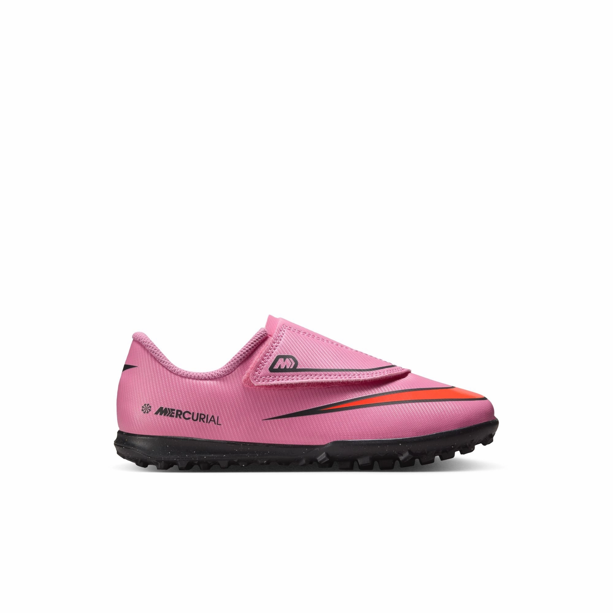 Nike Jr. Mercurial Vapor 16 TF Turf Soccer Shoes - Magic Flamingo/Black-Total Crimson Cut Inside