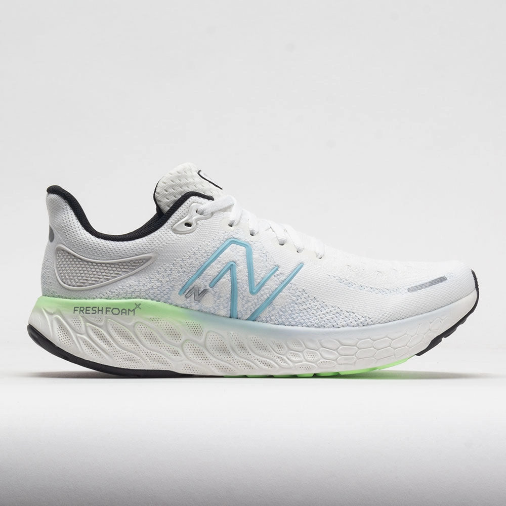 New Balance Fresh Foam X 1080v12 Women's  White/Bleach Blue/Green Aura Shock-absorbing bmx shoes