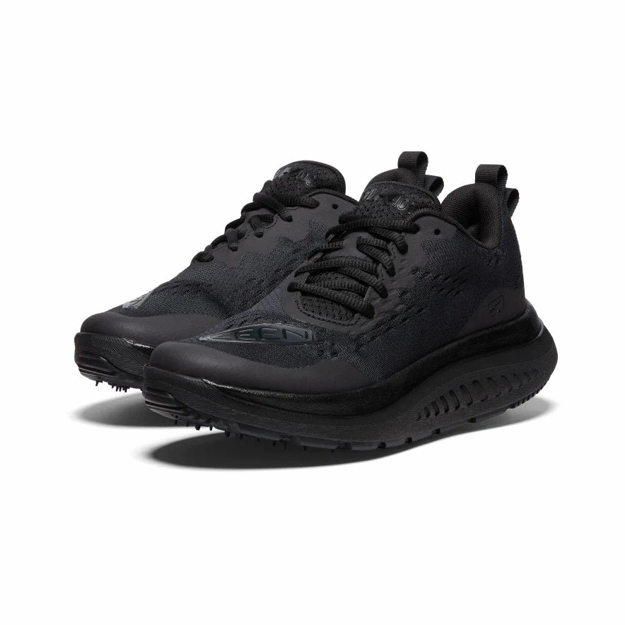 Women's WK400 Walking Shoe Triple Black Grip Support