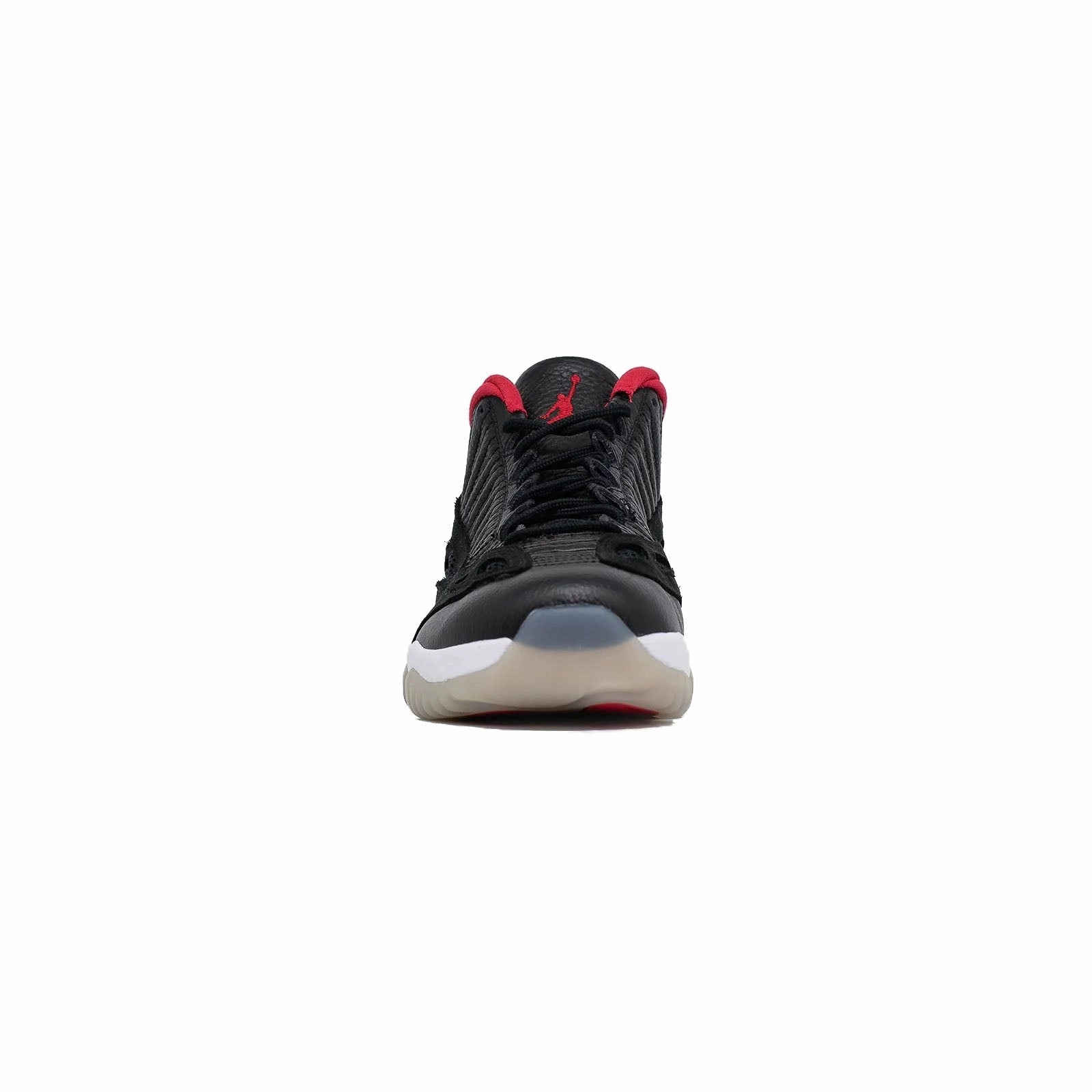 Air Jordan 11 Low, IE Bred (2021) Reinforced toe Giant pattern