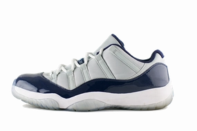 Air Jordan 11 Low "Georgetown" traction - control - functionality shoes running in a suspension cable bridge area shoes