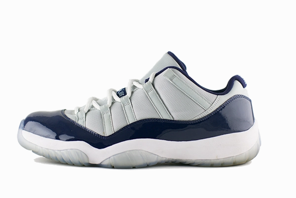 Air Jordan 11 Low "Georgetown" traction - control - functionality shoes running in a suspension cable bridge area shoes