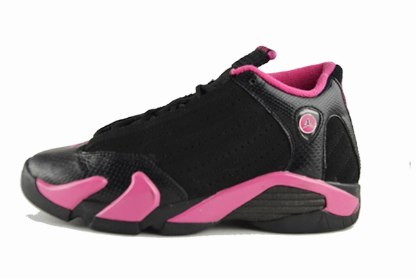 hard - wearing shoes Air Jordan 14 (GS) "Black/Pink"