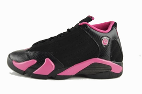 hard - wearing shoes Air Jordan 14 (GS) "Black/Pink"