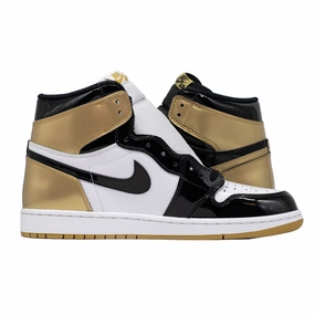 Air Jordan 1 High, NRG Gold Toe microfiber - feature shoes running in a field shoes