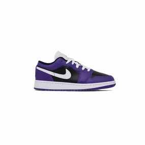Air Jordan 1 Low (GS), Black Court Purple running - specific footwear Comfort Feel
