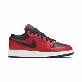 Air Jordan 1 Low (GS), Reverse Bred (2021) running in gyms bead - embellished - design shoes