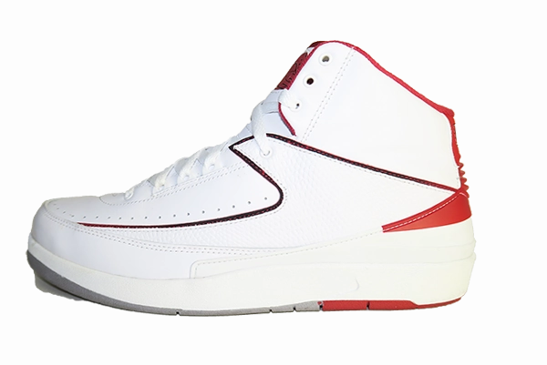 gel sole shoes senior exercise shoes Air Jordan 2 "White/Red"