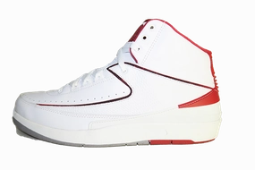 gel sole shoes senior exercise shoes Air Jordan 2 "White/Red"