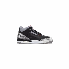 running with a wide toe box Air Jordan 3 (GS), Black Cement (2018)