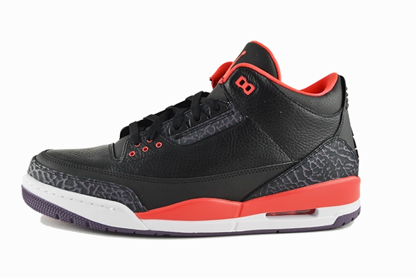 Air Jordan 3 "Crimson" anaerobic shoes