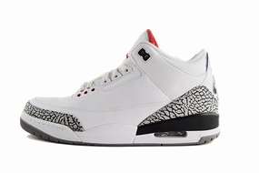 Air Jordan 3 "White Cement" 88' running in sunny tracks shoes