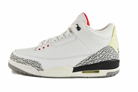 Air Jordan 3 "White Cement" (2003) lace - up running option Flexible Upper Material