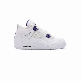 Air Jordan 4 (GS), Purple Metallic continuous running shoe adaptability suede running wear