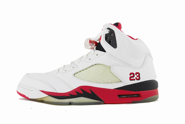 locally - sourced mid - top style Air Jordan 5 "Fire Red" (2006)