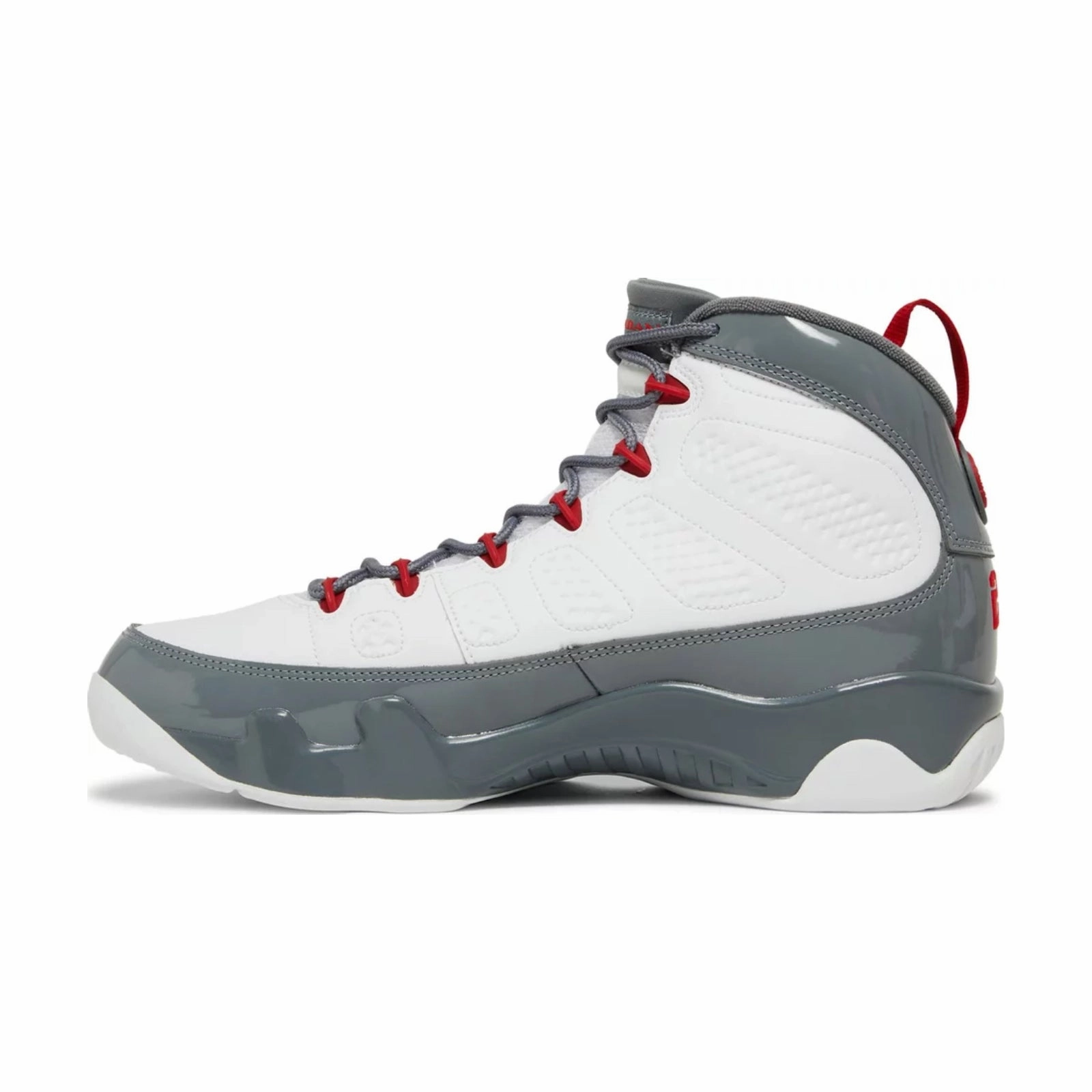Air Jordan 9, Fire Red Tough Construction Lace-up