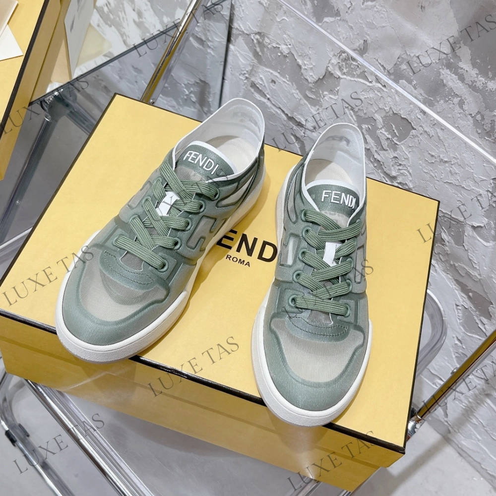 Green Mesh Low Tops FF Match Designer Sneakers for Women Iconic wear