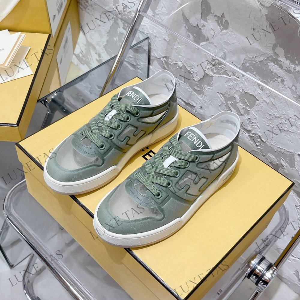 Green Mesh Low Tops FF Match Designer Sneakers for Women Crisp Touch Breath Zone