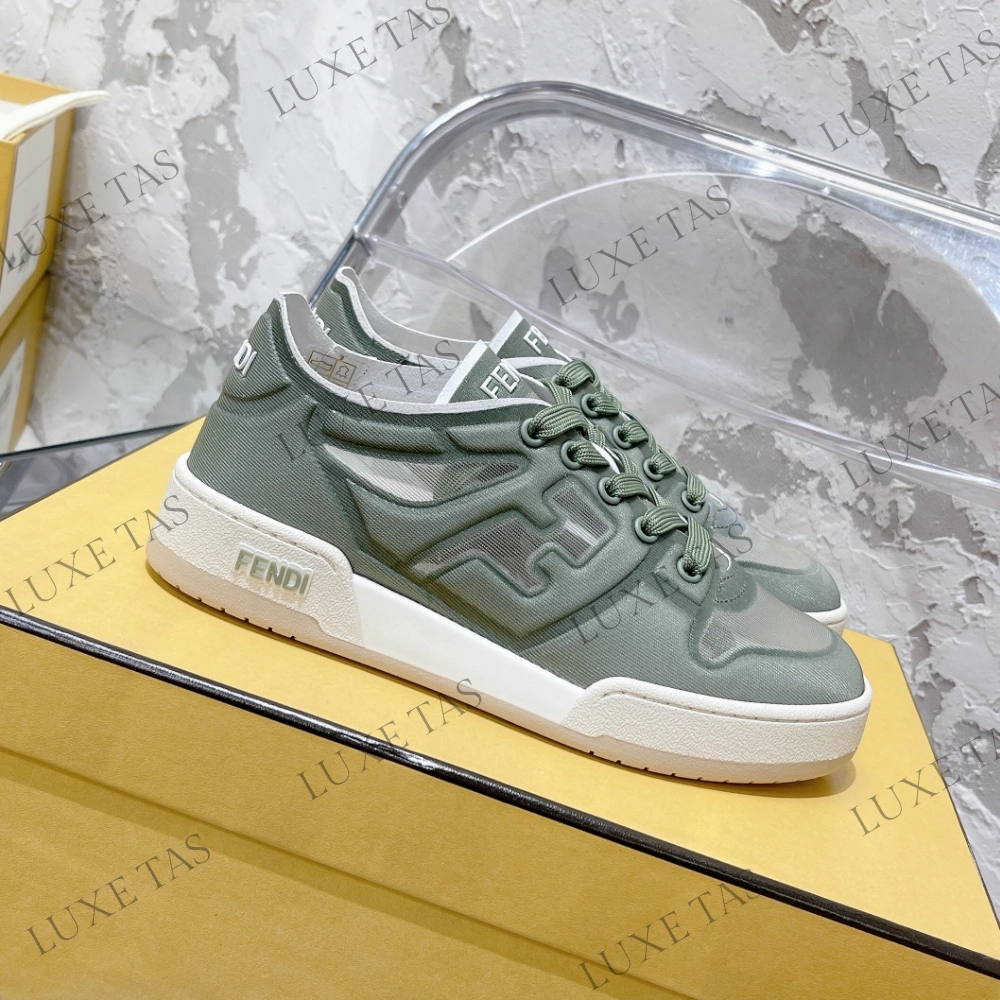 Adaptive Lacing System Fast Lane Green Mesh Low Tops FF Match Designer Sneakers for Women