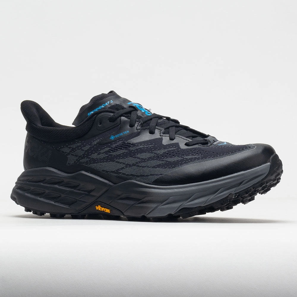 HOKA Speedgoat 5 GTX Men's  Black/Black knee - high running wear