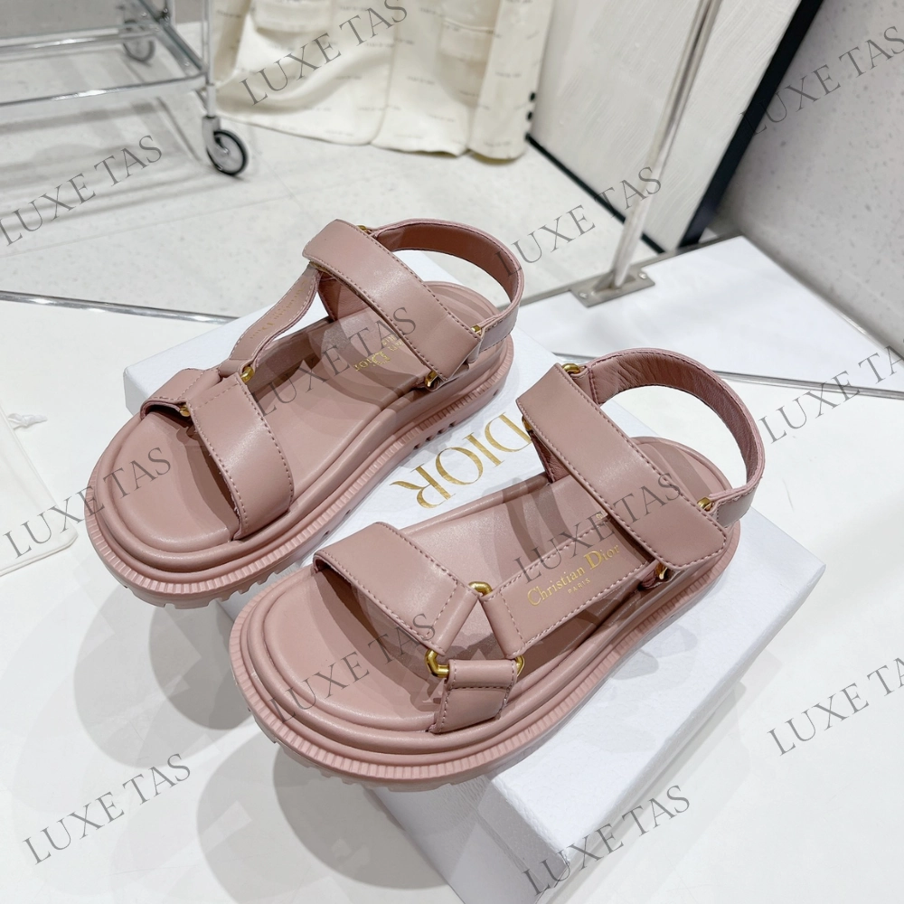 D-Wave Sandal Power Pink Lambskin - Designer Slides & Sandals for Women Perfect Walking Sun-Ready