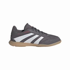 Heel Foam Running Step adidas Junior Predator League IN Indoor Soccer Shoes - grey strata/ftwr white/lucid red