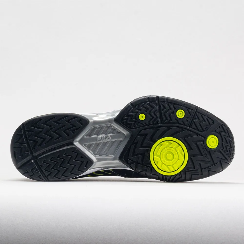 Fila Volley Zone Men's  White/Black/Safety Yellow toe spacer semi - formal shoes