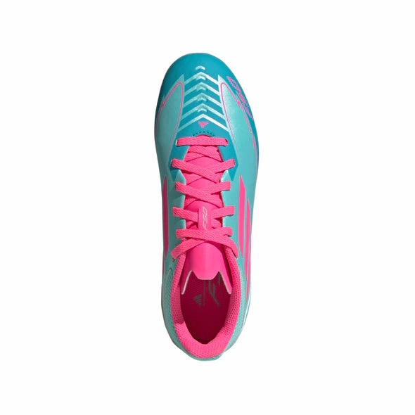 adidas F50 League MESSI FG/MG Junior - flash aqua/lucid pink/lucid cyan Midfield Play