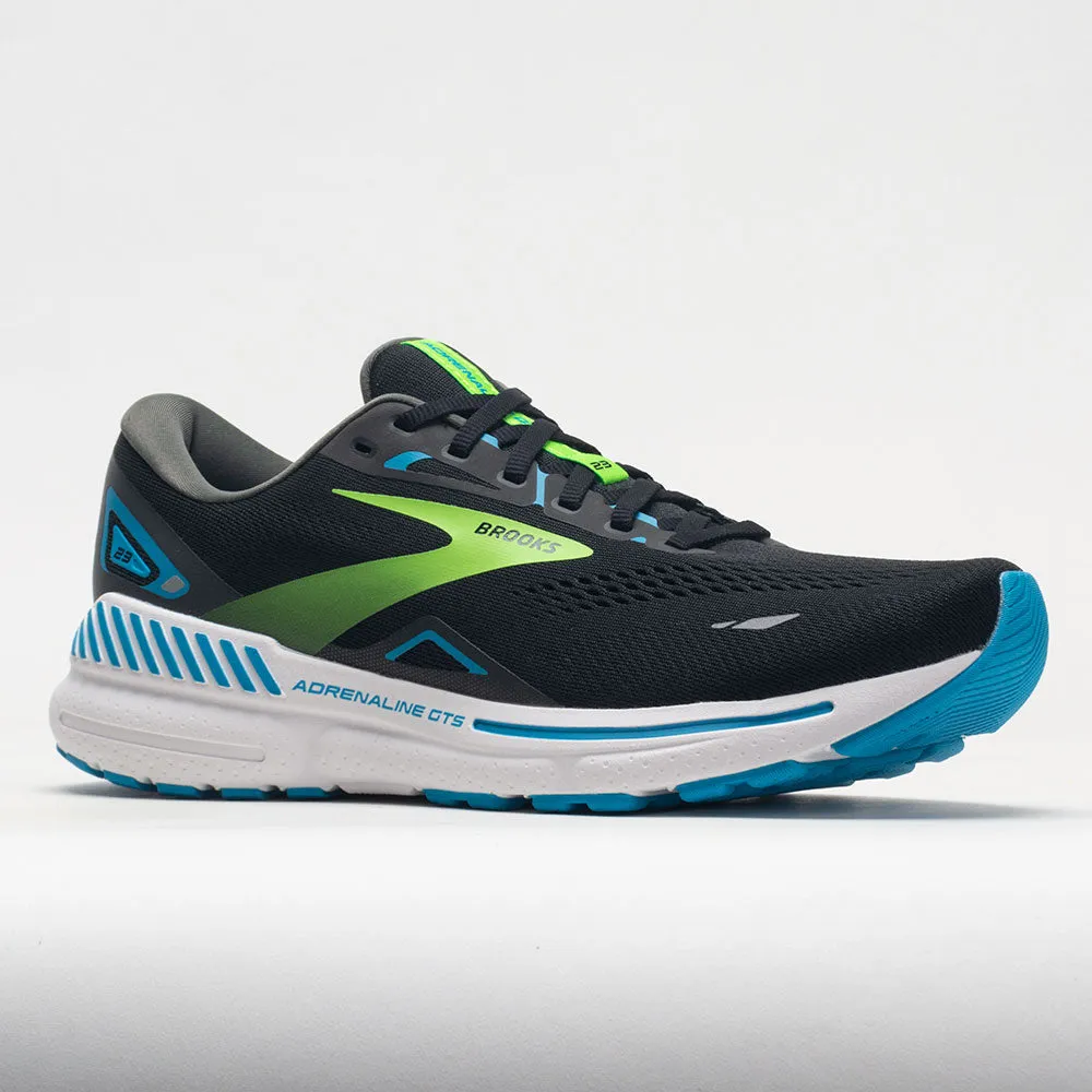 reflective visibility Brooks Adrenaline GTS 23 Men's  Black/Hawaiian Ocean/Green