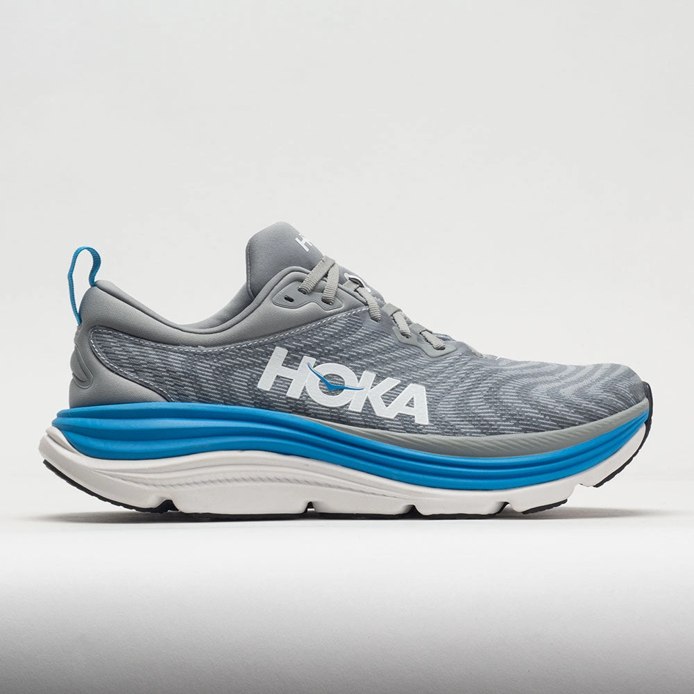 outdoor trail running shoe usage HOKA Gaviota 5 Men's  Limestone/Diva Blue