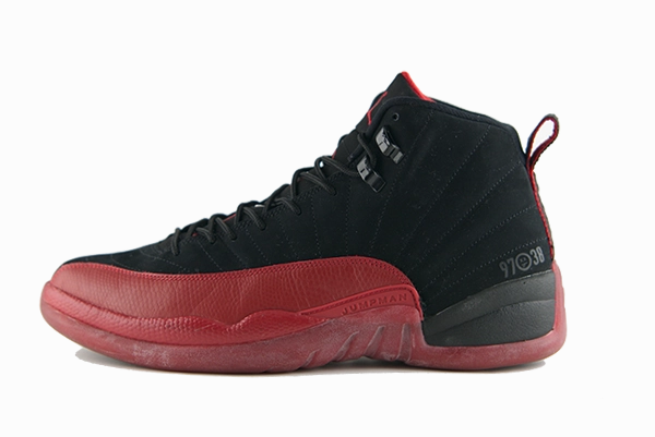 multi - colored running shoes PU midsole Air Jordan 12 "Flu Game"