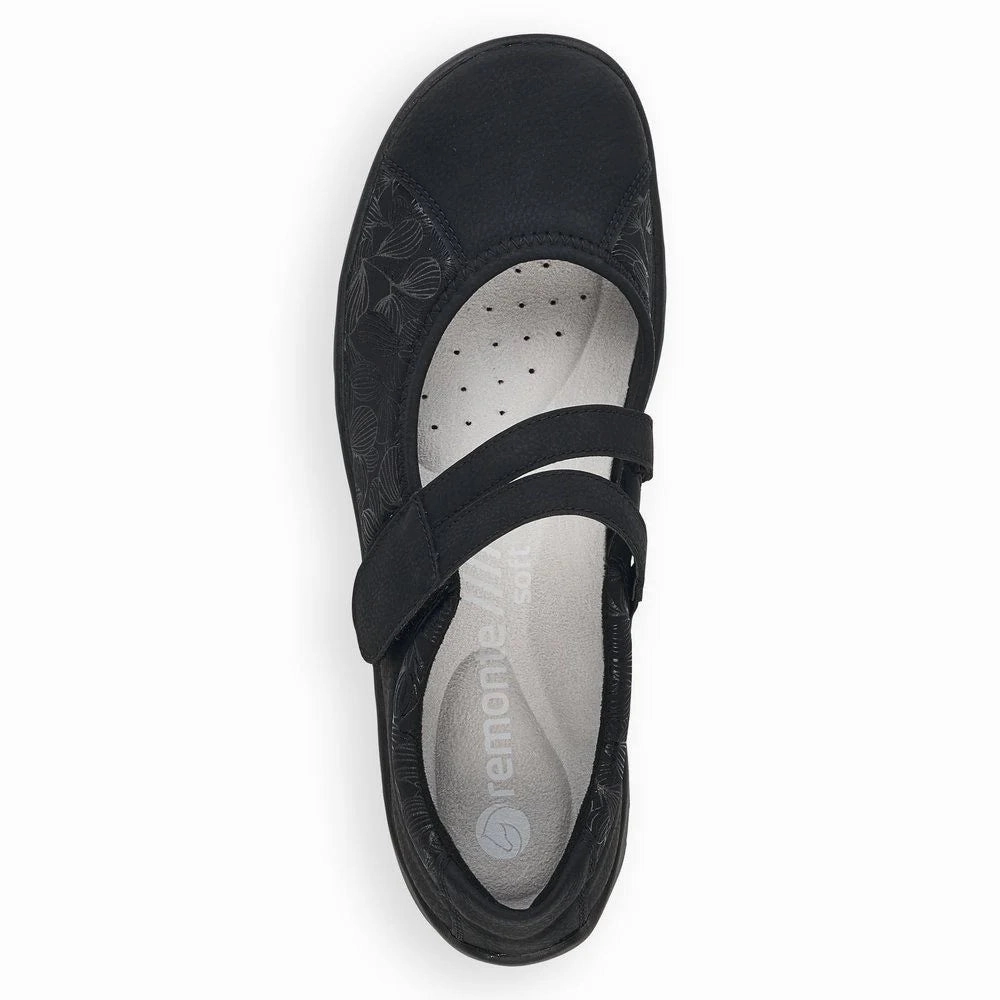 Soft Arch R3510-03 Black Velcro Mary Jane