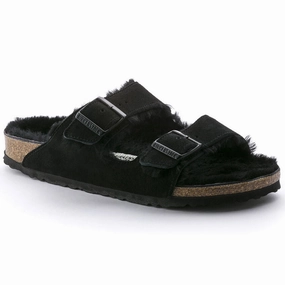 Arizona Black Suede/Shearling Outdoor Adventure Shoes Street Adventure Sandals