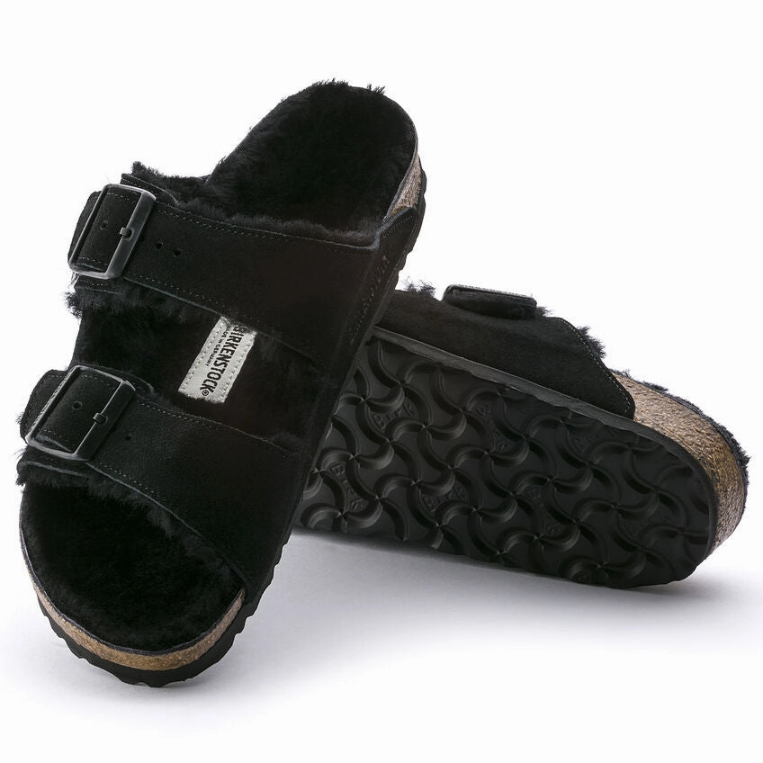 Urban Adventure Sandals Arizona Black Suede/Shearling