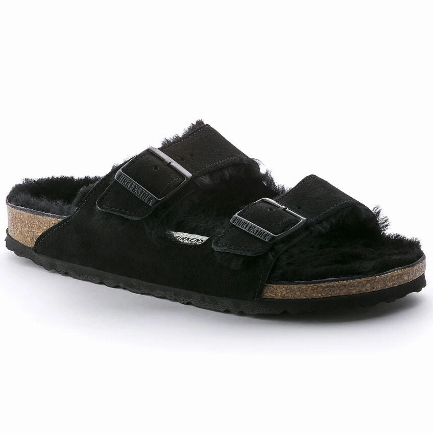 Arizona Black Suede/Shearling Outdoor Adventure Shoes Street Adventure Sandals