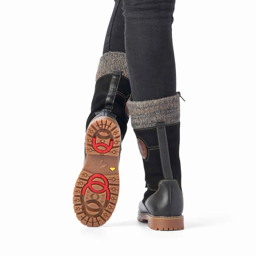 Thick Lining D9375-01 Ice Grips Black Tall RTex