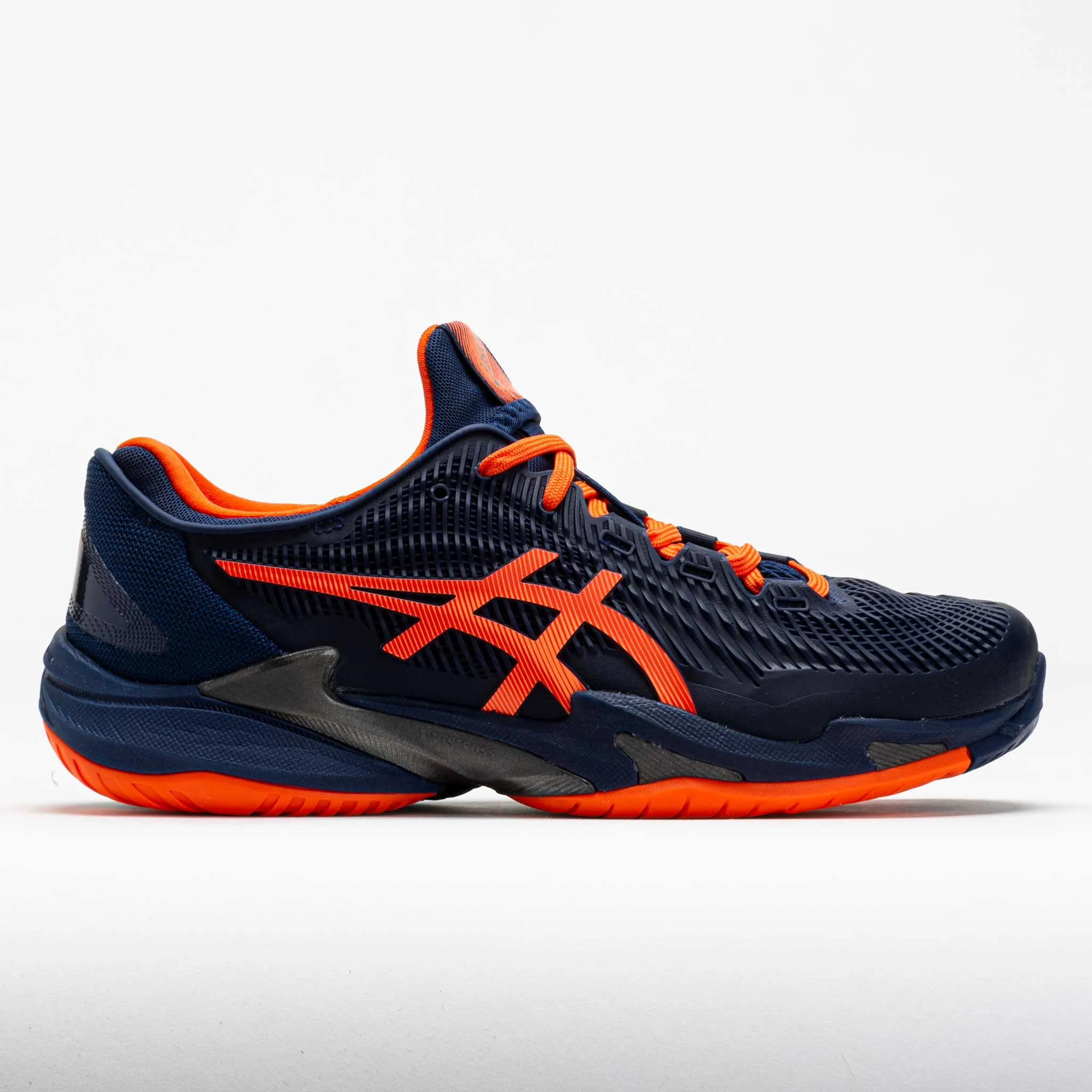 Smooth Step banked track running option ASICS Court FF 3 Men's  Blue Expanse/Koi